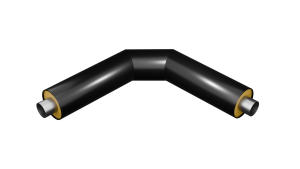 RADPOL PIPES Coude acier préisolé, angle 90°, 45° et XX° pour réseaux urbains de chaleur et de froid